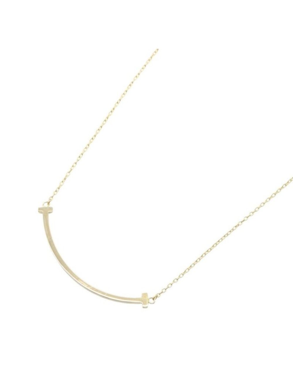 Tiffany & Co Necklace T Smile Small 44.5 18k